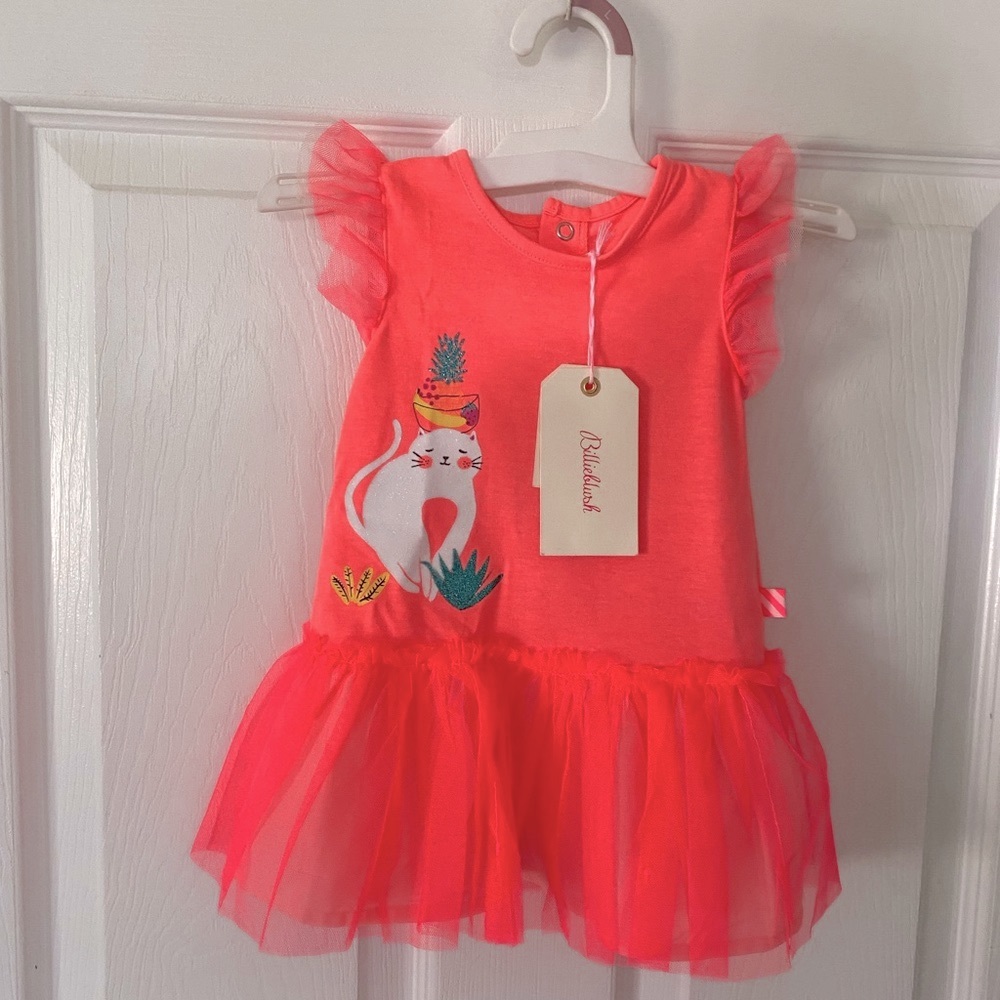 NWT Adorable Billieblush Infant Neon Dress- 6 months